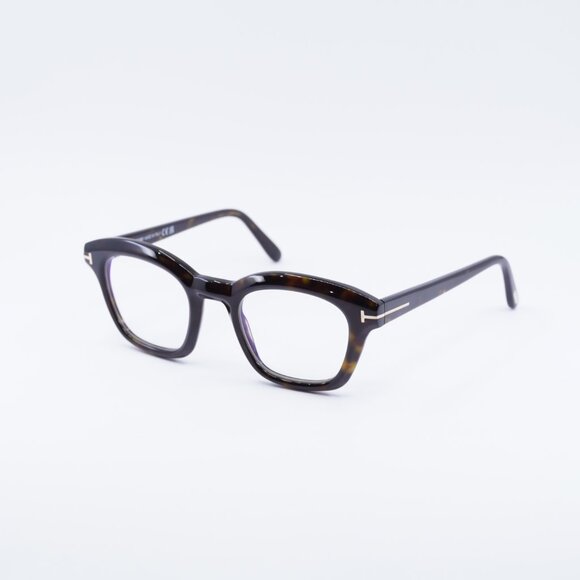 Tom Ford FT5961-B 052 Eyeglasses Havana 49mm Square Frame, Blue Light Block - Picture 8 of 10